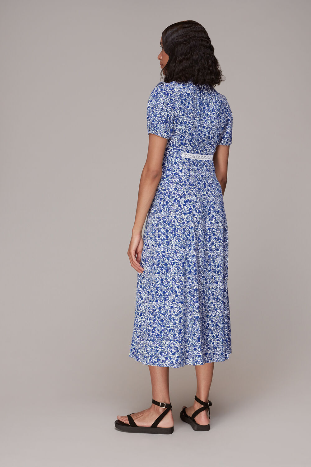 Twin Daisy Print Midi Dress