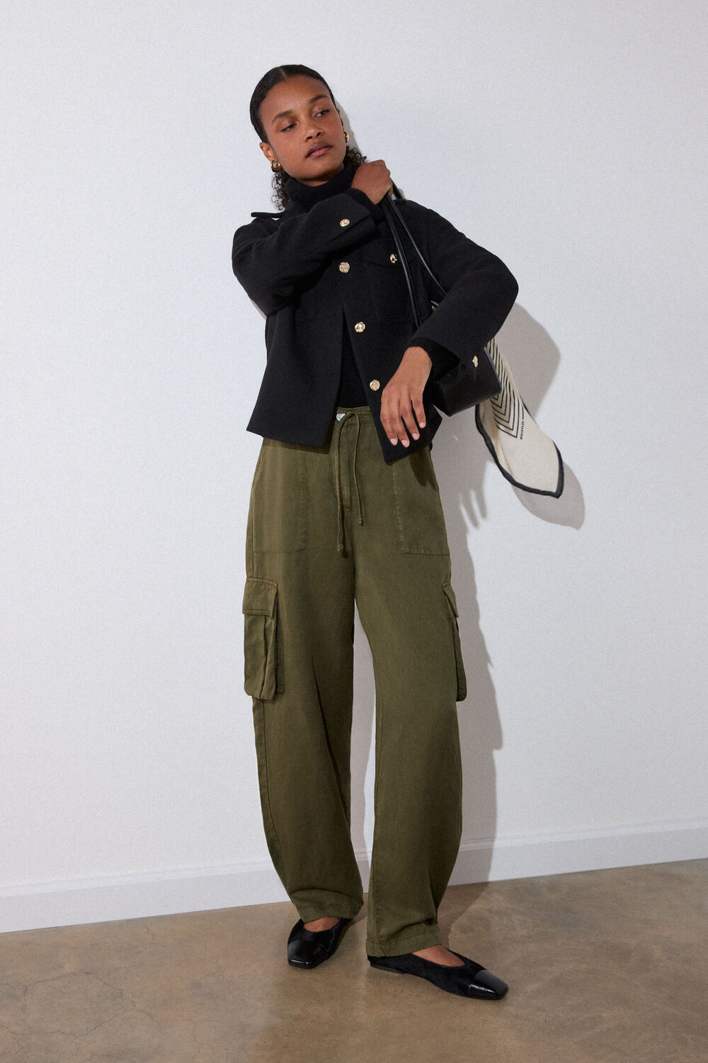 Black Cropped Trophy Jacket