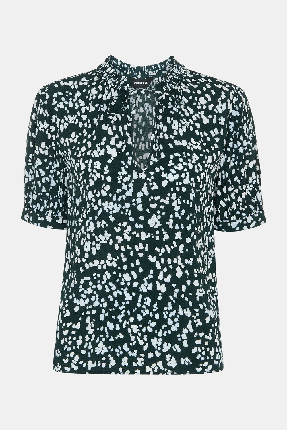 Animal Tie Neck Blouse