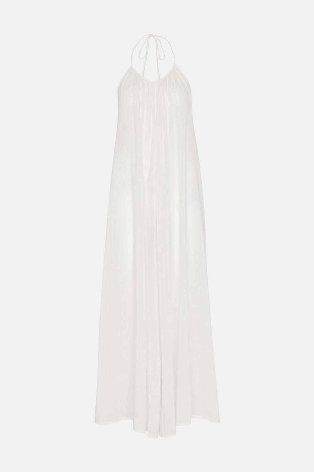 White Halterneck Swim Jumpsuit