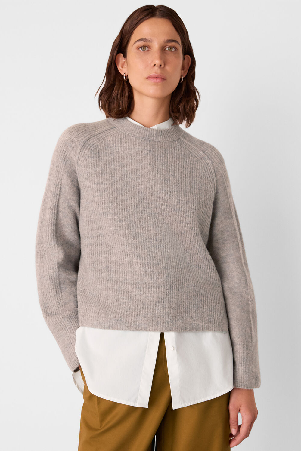 Aria Wool Mix Crew Knit