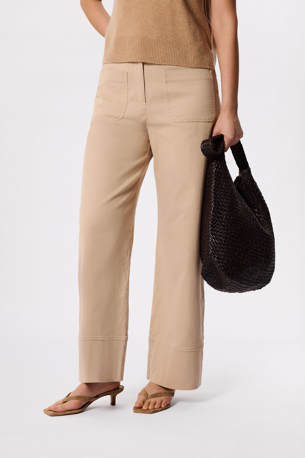 Wide Leg Casual Cotton Trouser