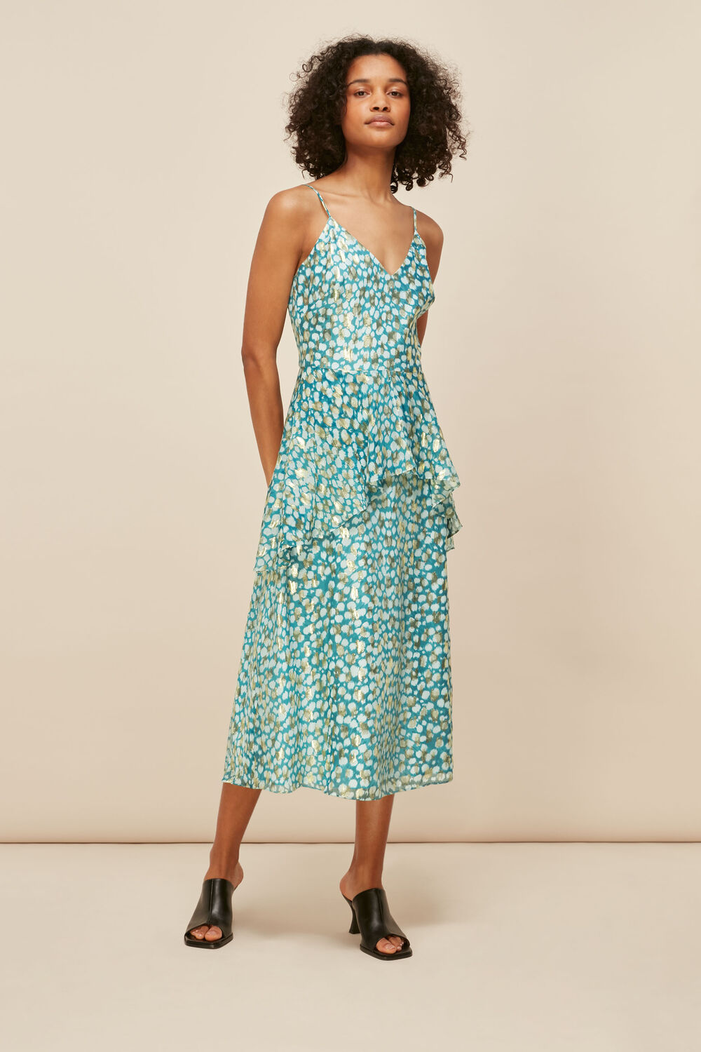 Strappy Animal Metallic Dress