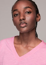 Willa V Neck Cap Sleeve Tee
