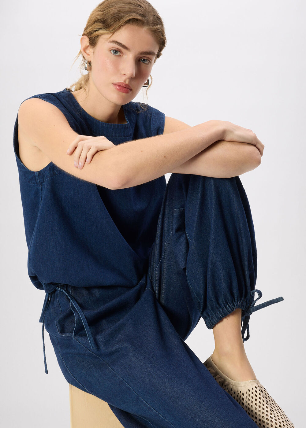 Tie Hem Balloon Trouser