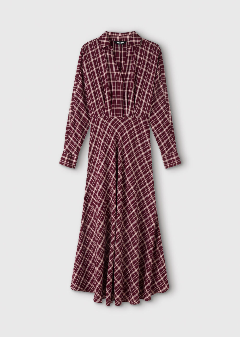Check Midi Shirt Dress