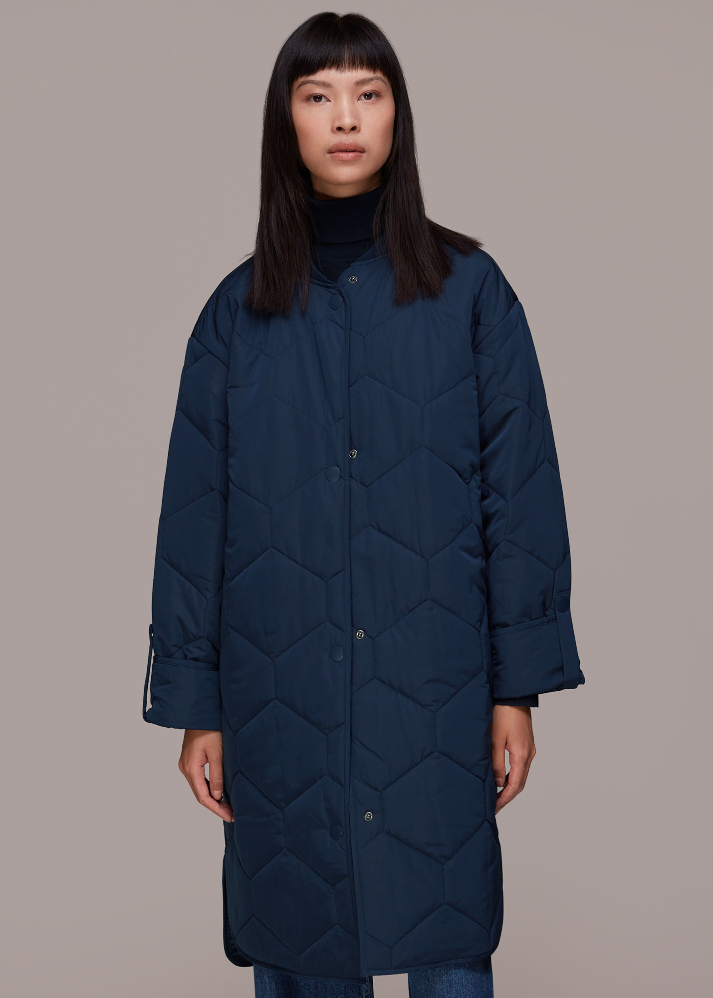 Whistles wide sleeve sale coat navy