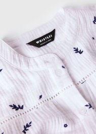 Embroidered Cotton Frill Top