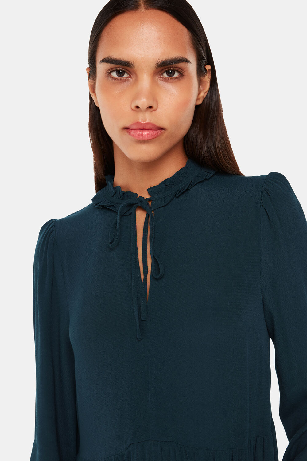 Teal Lyla Trapeze Midi Dress