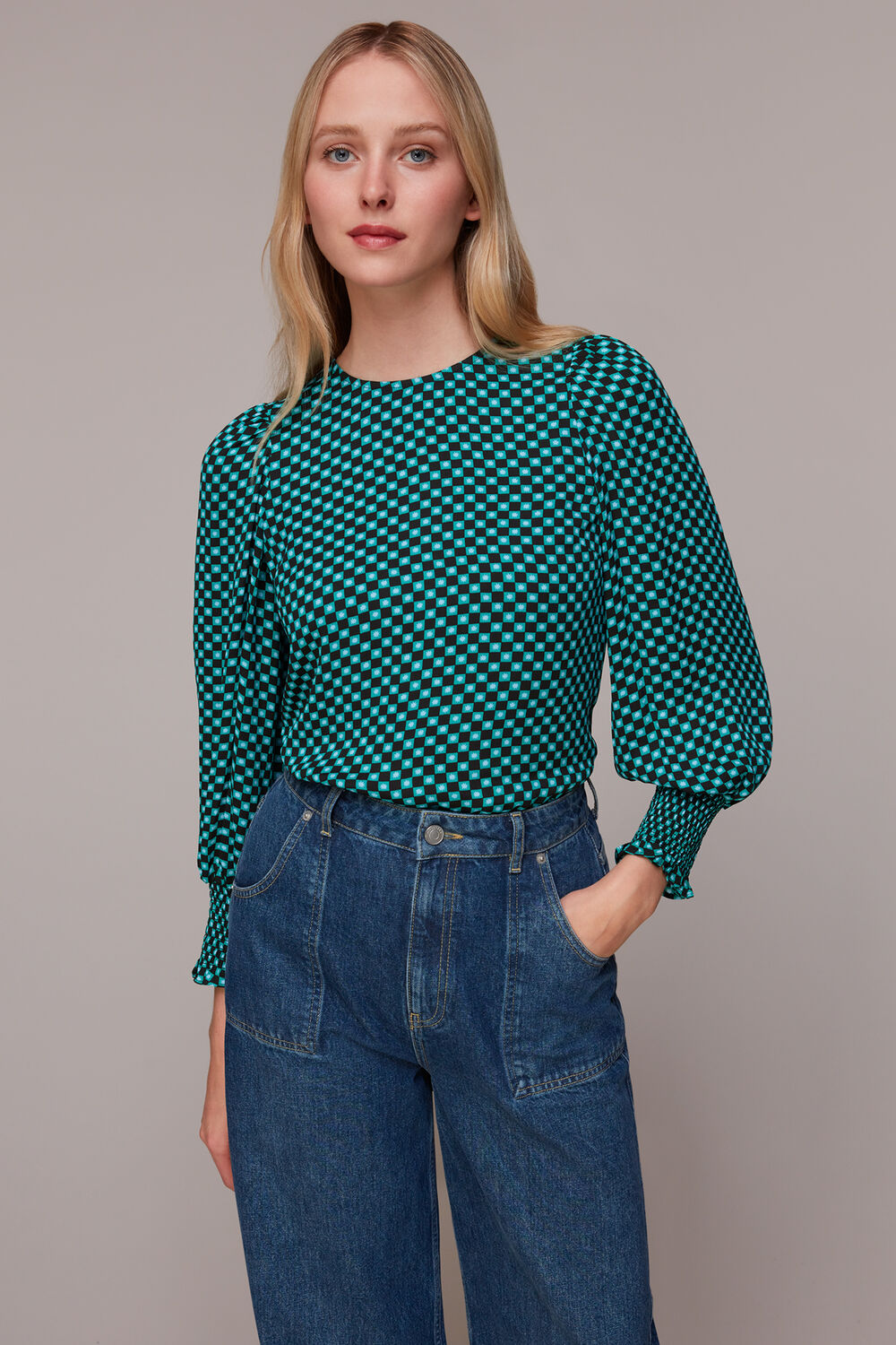 Star Check Tessa Top