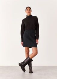 Patch Pocket Knitted Skirt