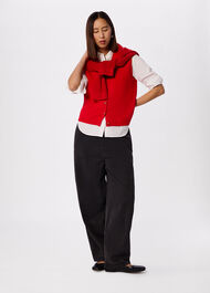 V Neck Button Front Knit Tank