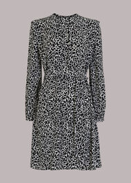 Swirl Print Belted Dress