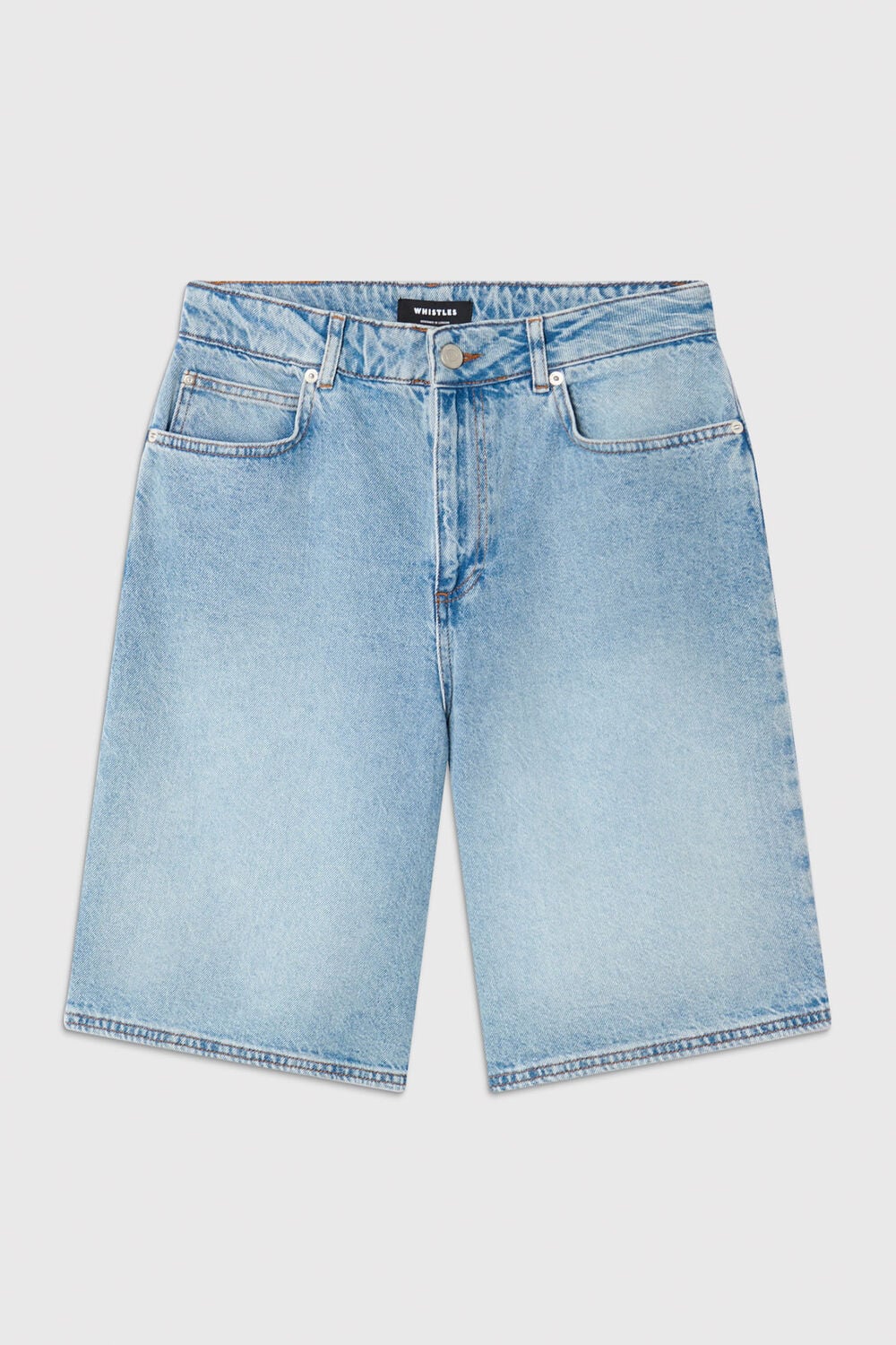 Light Wash Authentic Knee Length Short