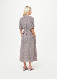 Petite Dashed Leopard Midi Dress