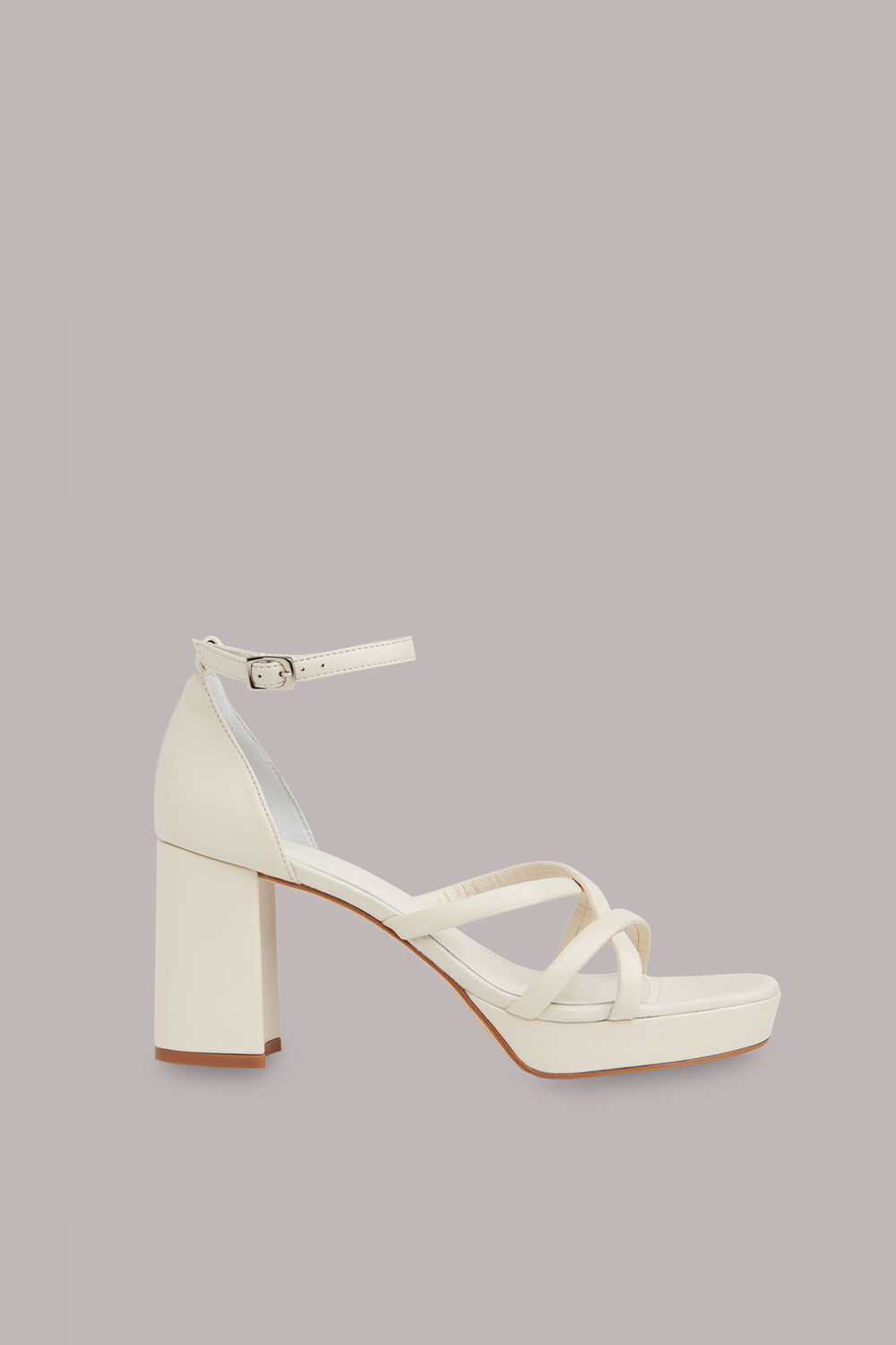 Beige Selene Platform Heeled Sandal