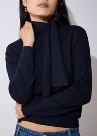 Tie Neck Detail Knit