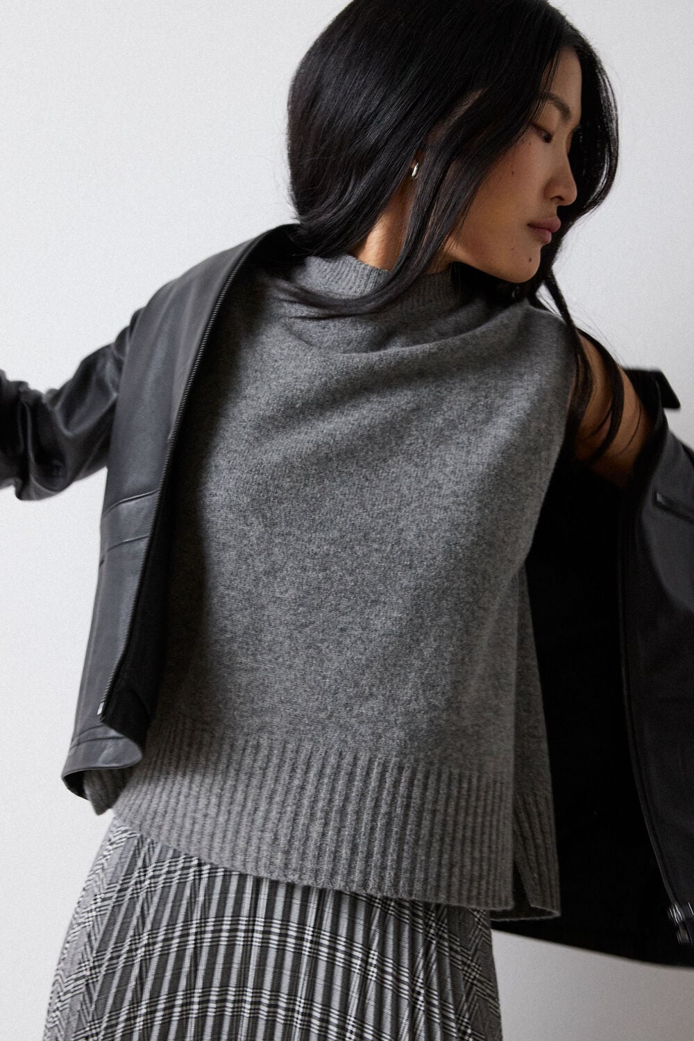 Grey Wool Sleeveless Tank
