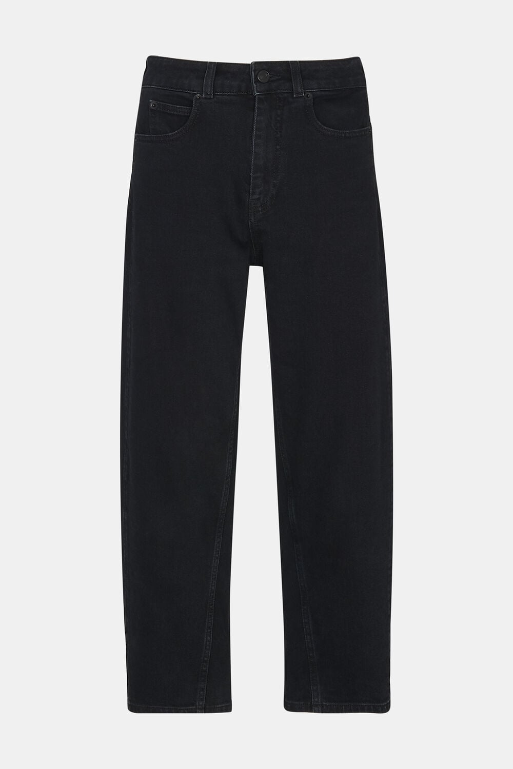 Black Stretch Barrel Leg Jean