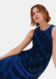 Devore Stripe Velvet Dress