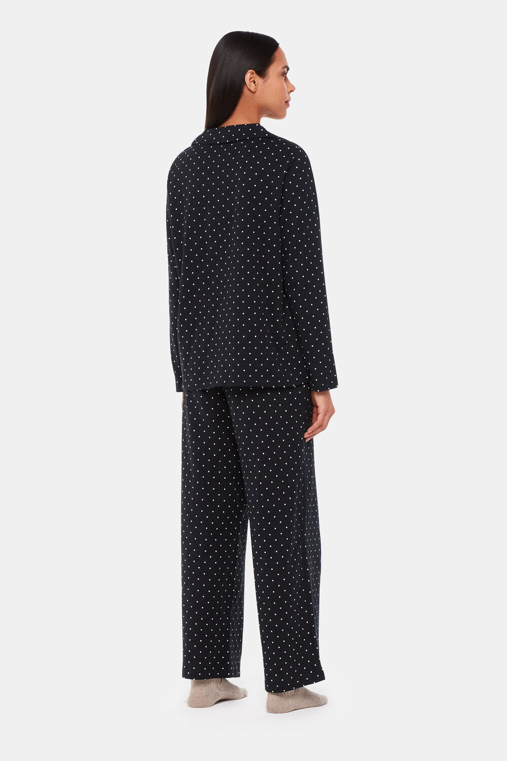 Black Spot Print Pyjama Set