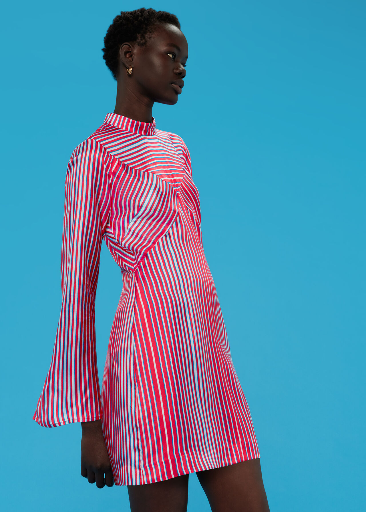 Tangle Stripe Silk Mix Dress