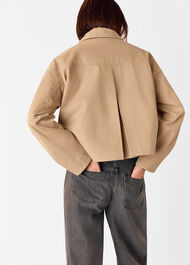 Short Cotton Trench Jacket