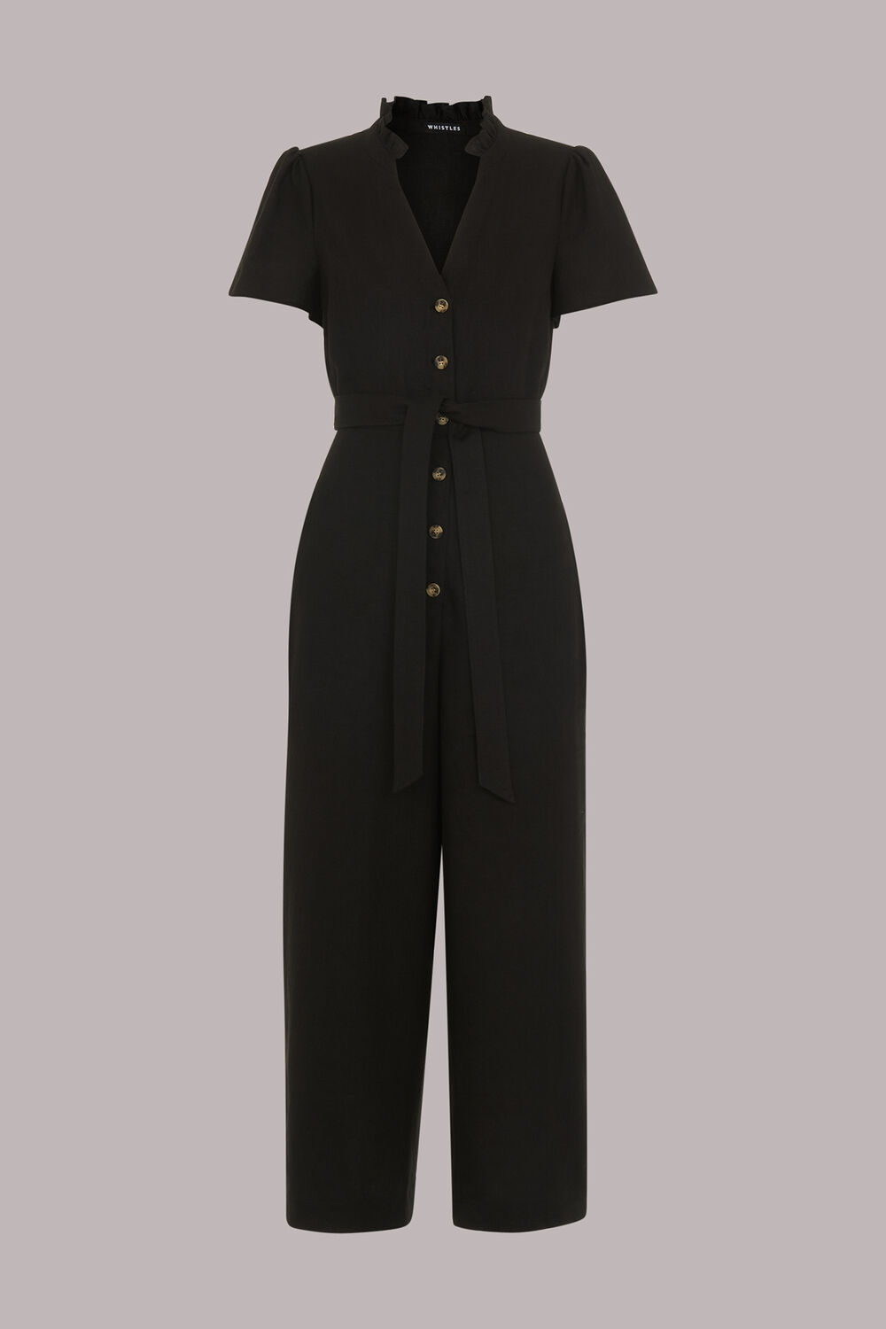 Black Emmie Linen Jumpsuit