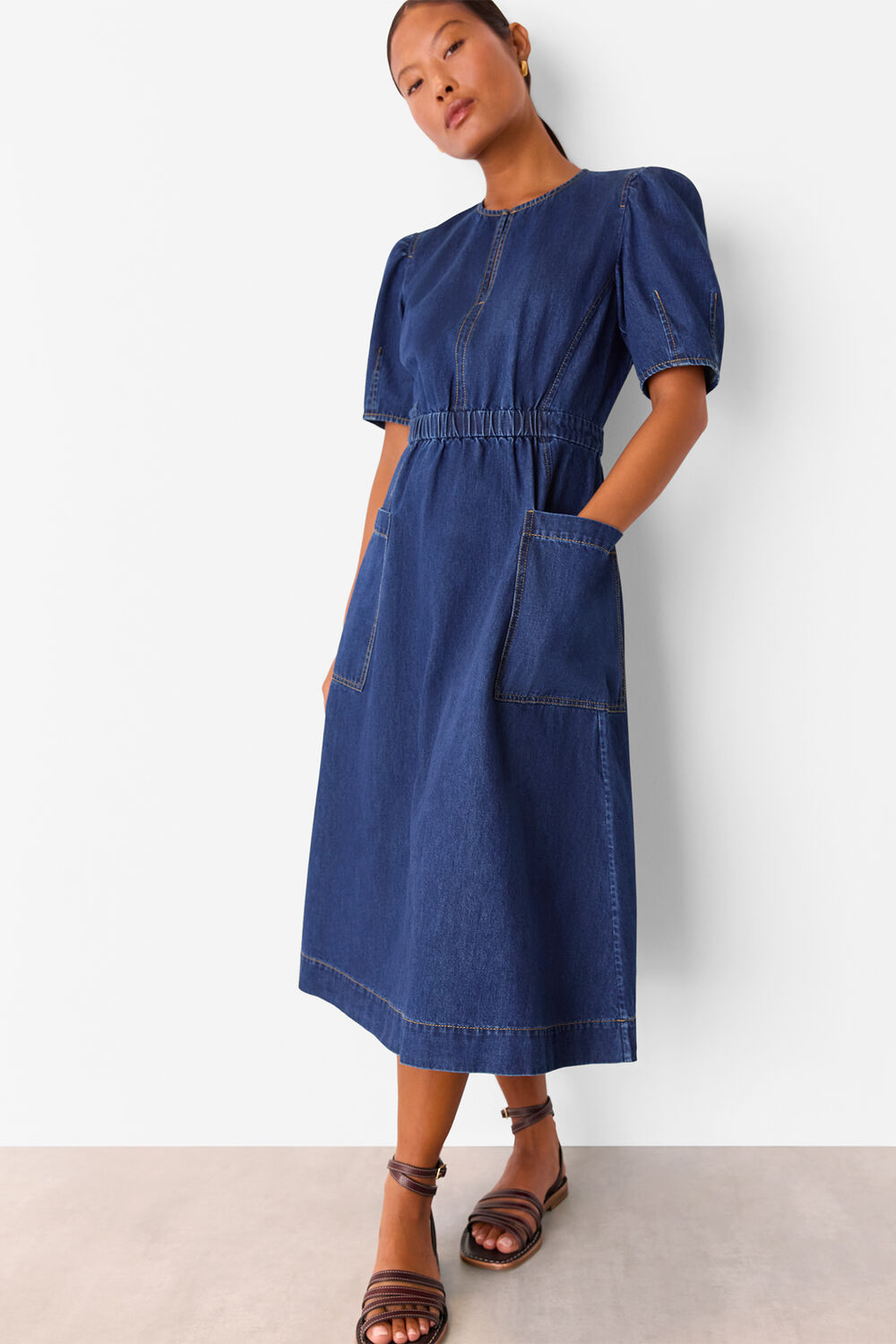 Petite Midi Short Sleeve Dress