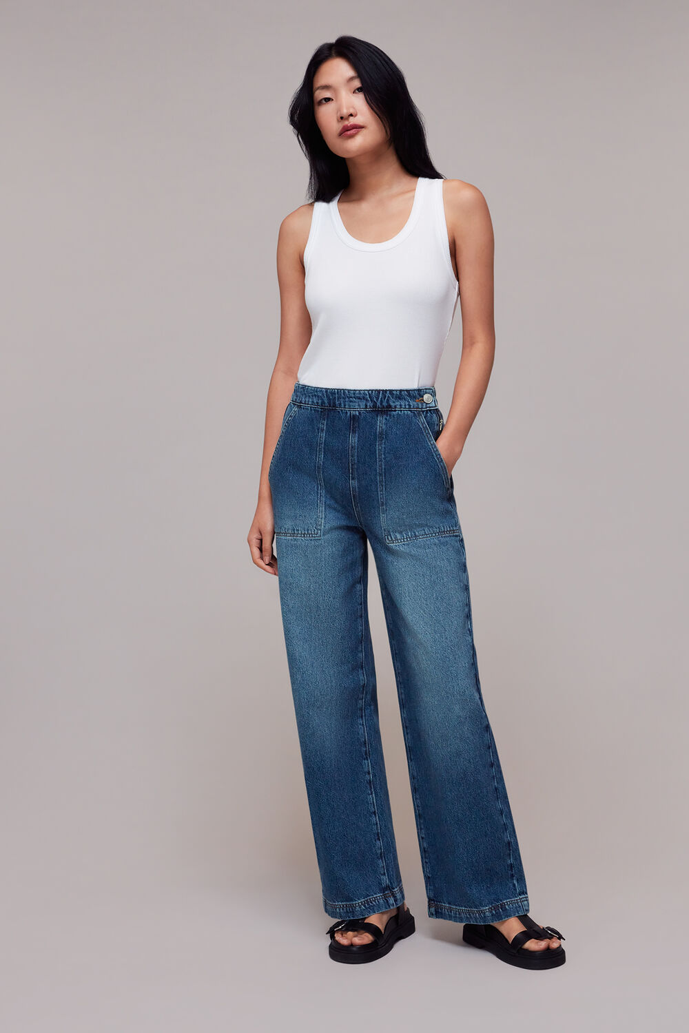 Denim Authentic Side Zip Jean