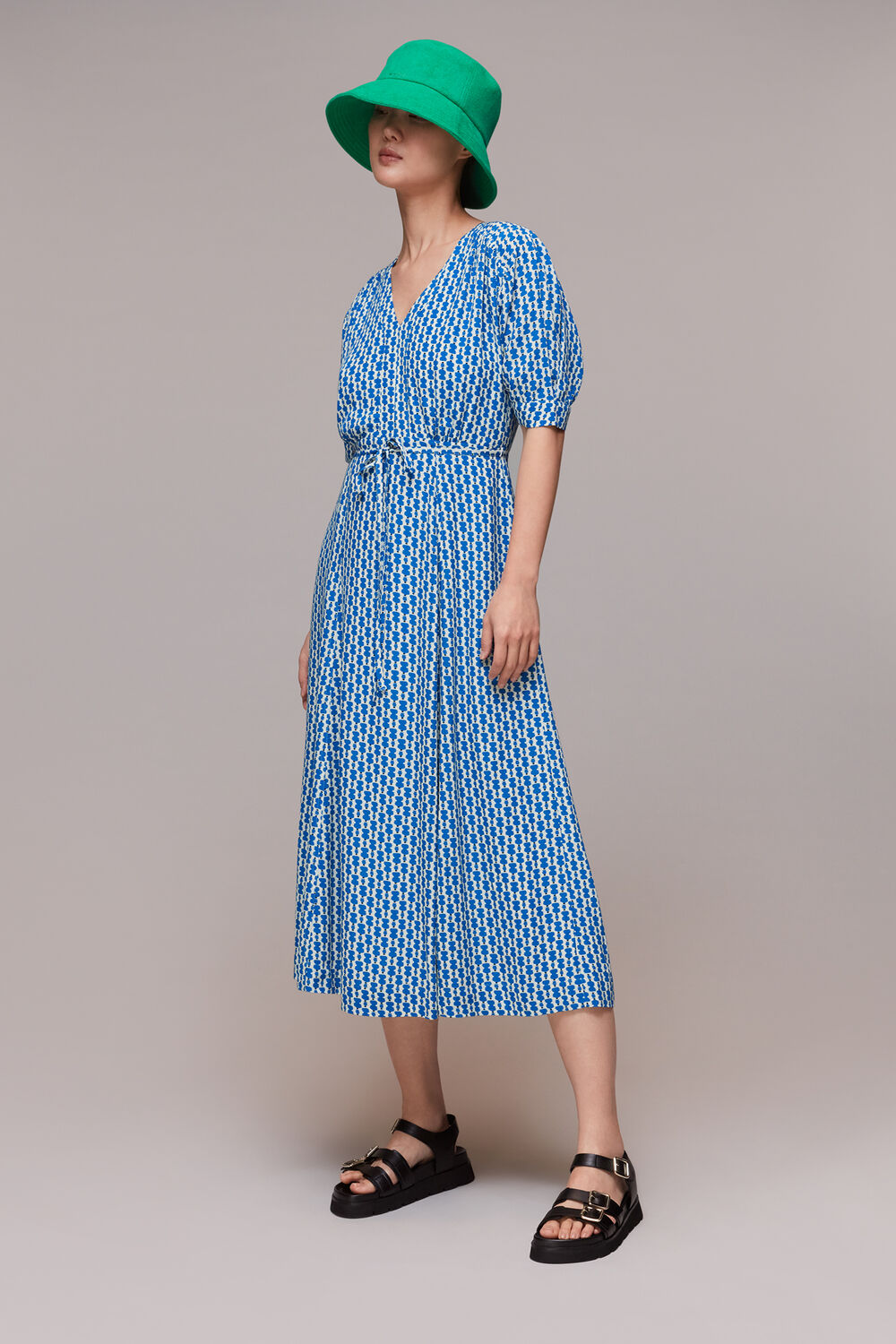 Vertical Stack Midi Dress