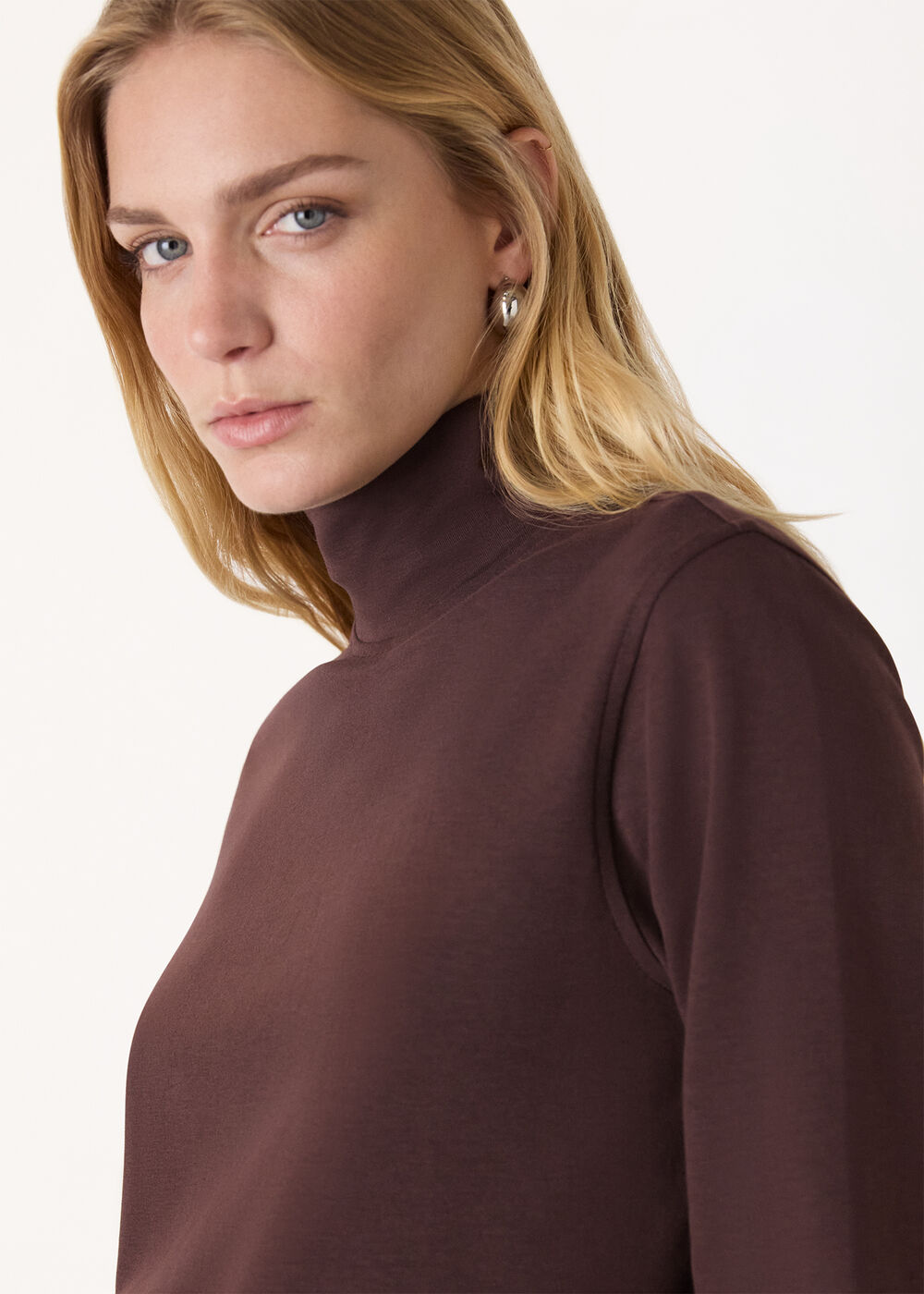 Long Sleeve Funnel Neck Jersey