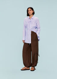 Drawcord Cut Out Back Shirt