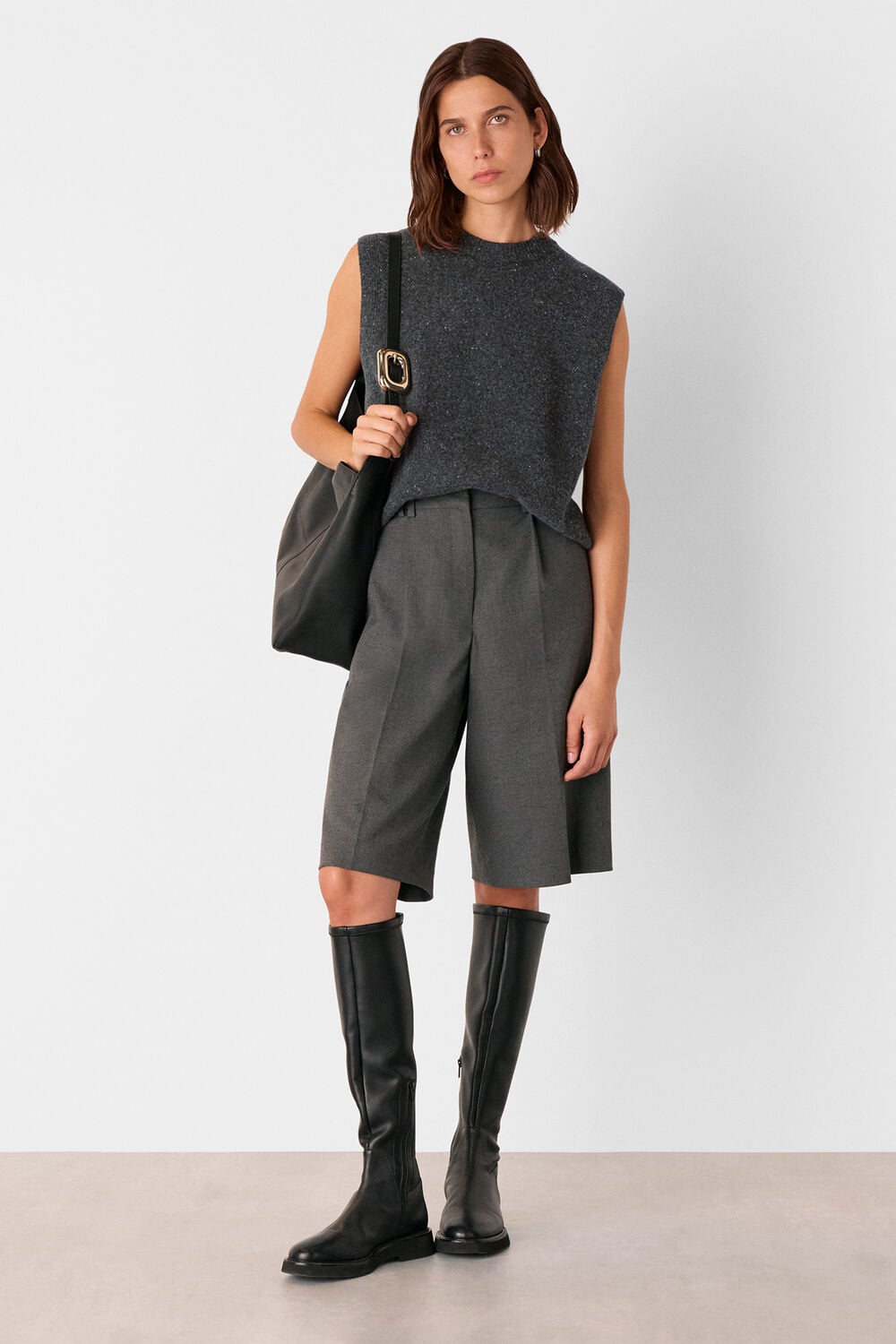 Wool Fleck Sleeveless Tank