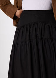 Tier Hem Cotton Skirt