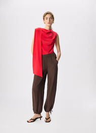 Balloon Tie Hem Trousers