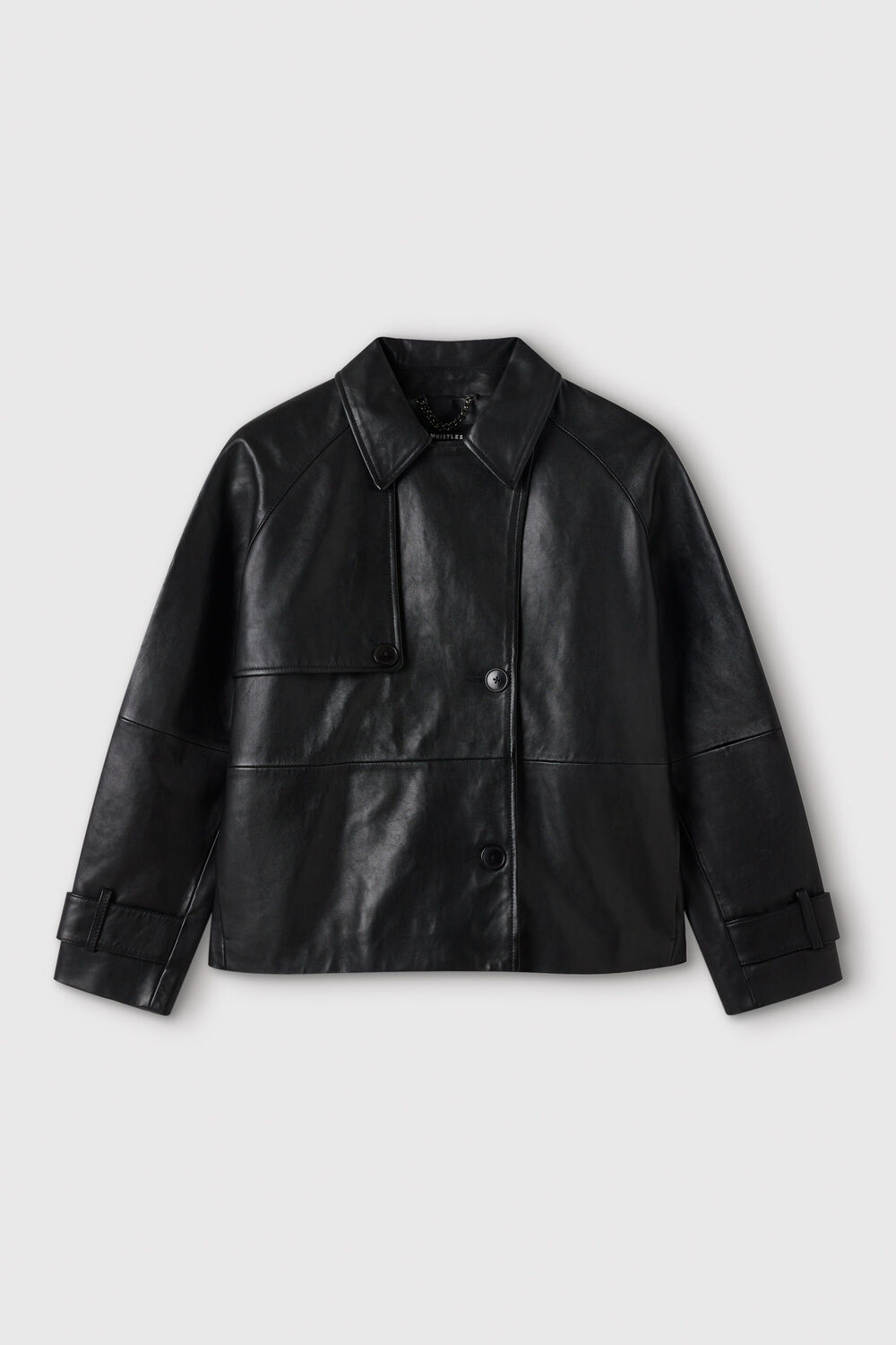 Short Leather Trench