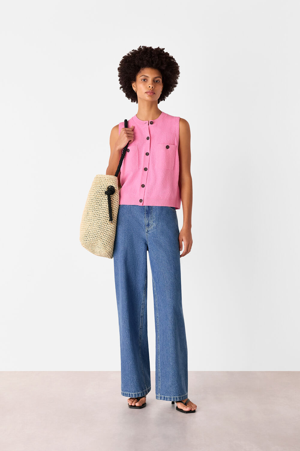 Cotton Boucle Textured Tank