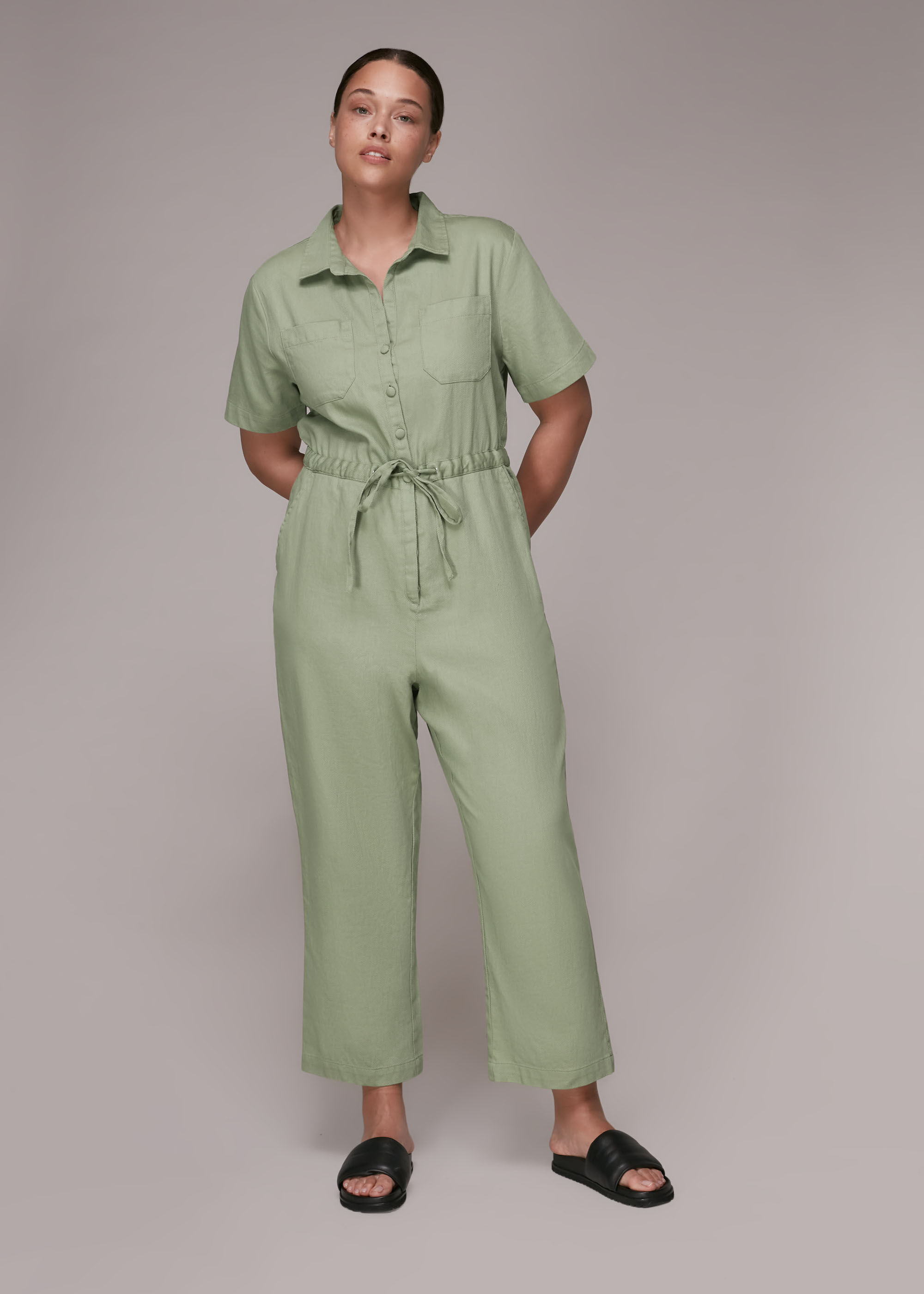 whistles jumpsuit green