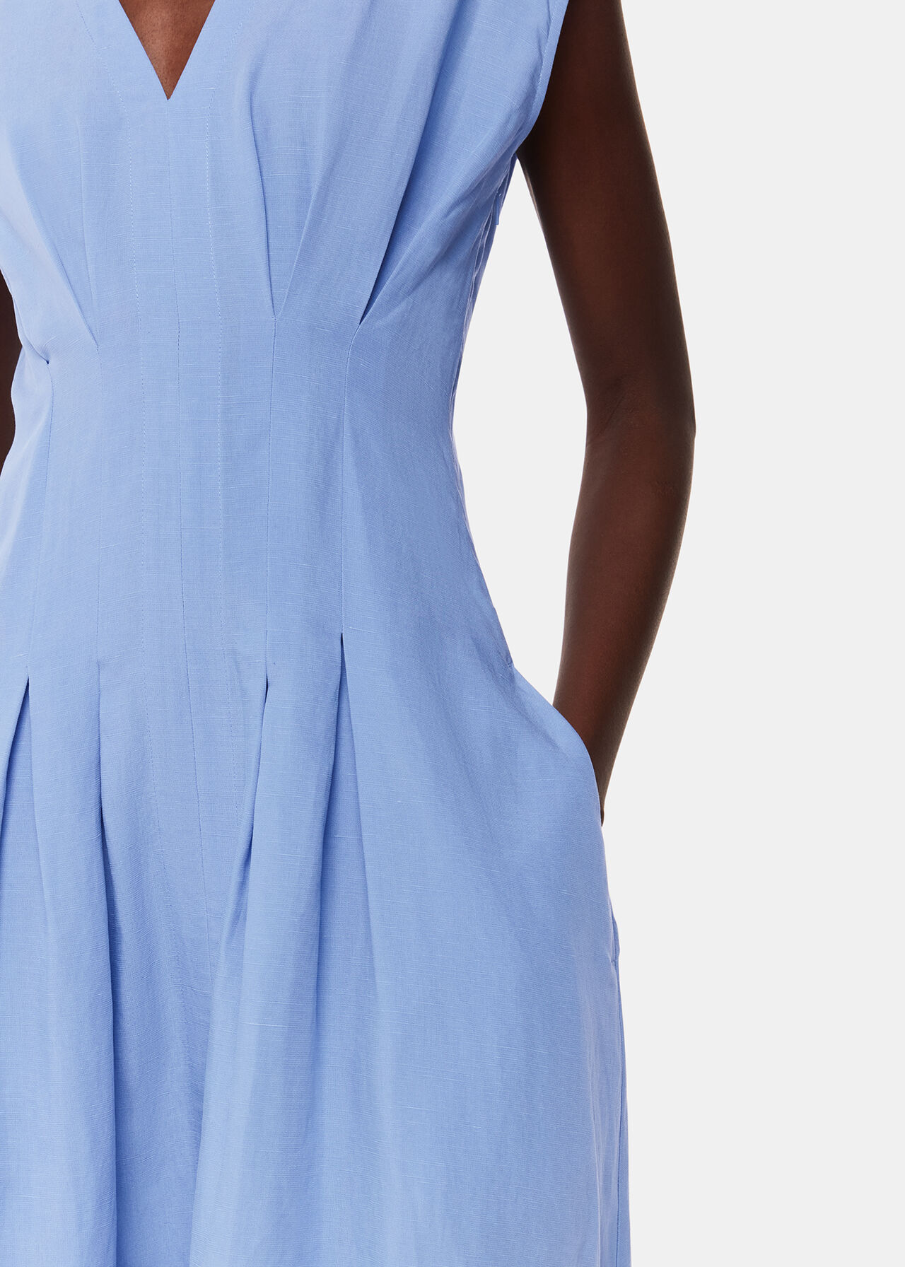 Panel Linen Blend Dress