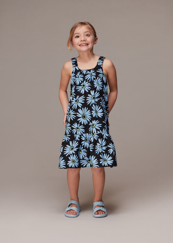 Blue Daisy Print Sundress