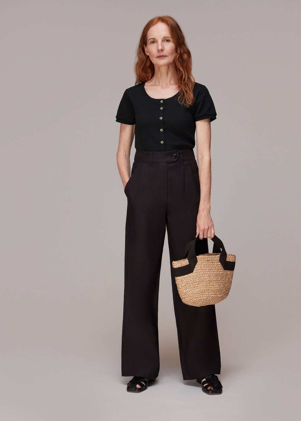 Bella Ribbed Button Up Tee