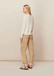 Button Front Cardigan Ivory