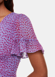 Petite Sketched Cheetah Dobby Dress