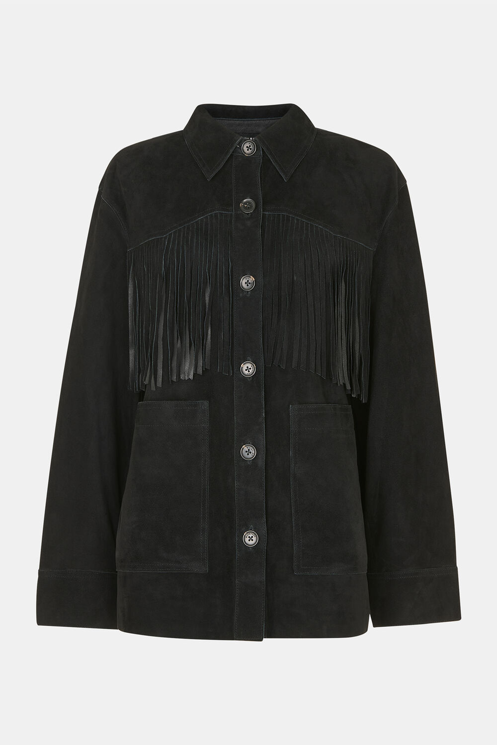 Black Tassel Suede Jacket