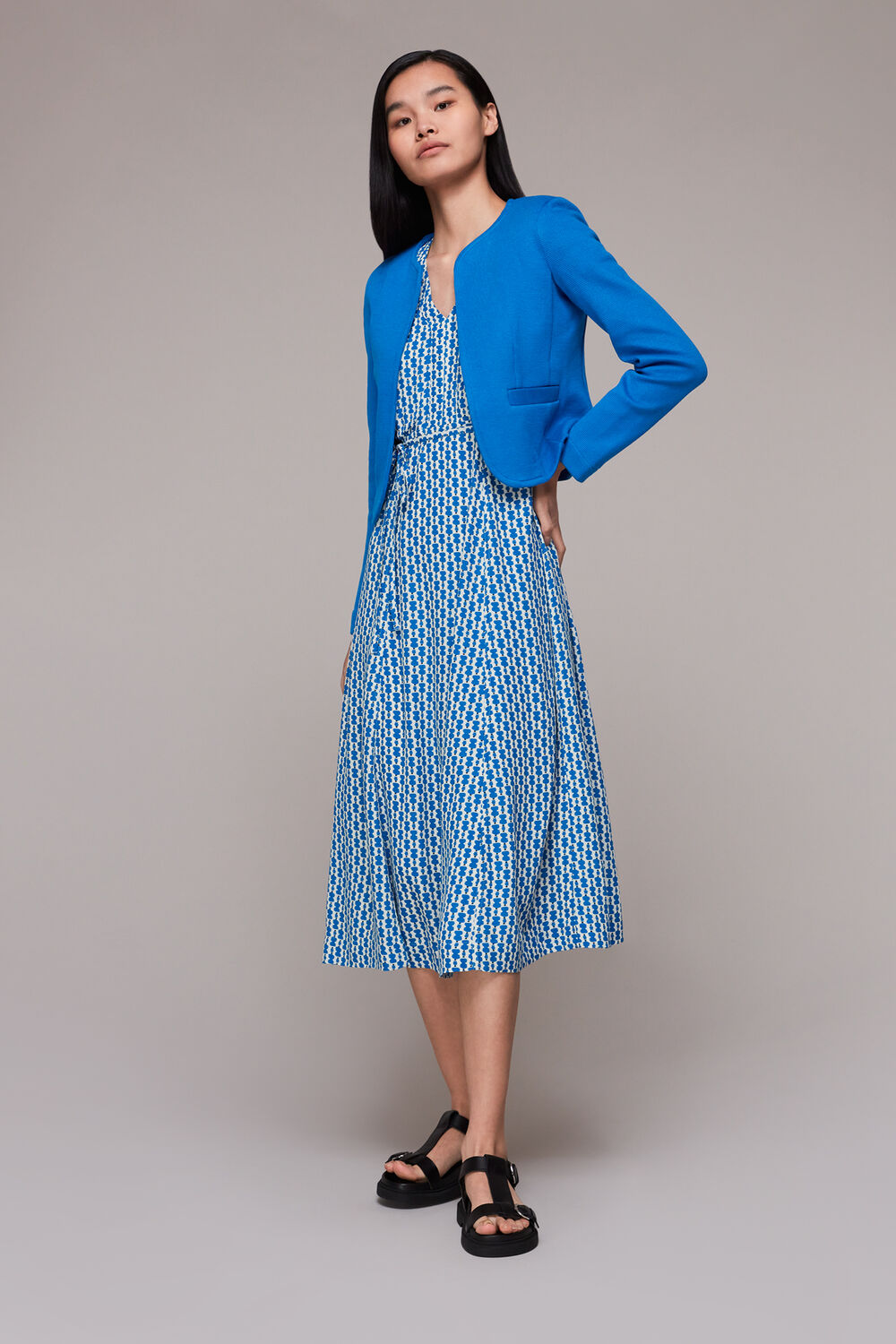 Jersey Collarless Jacket