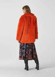Alba Shearling Coat Orange