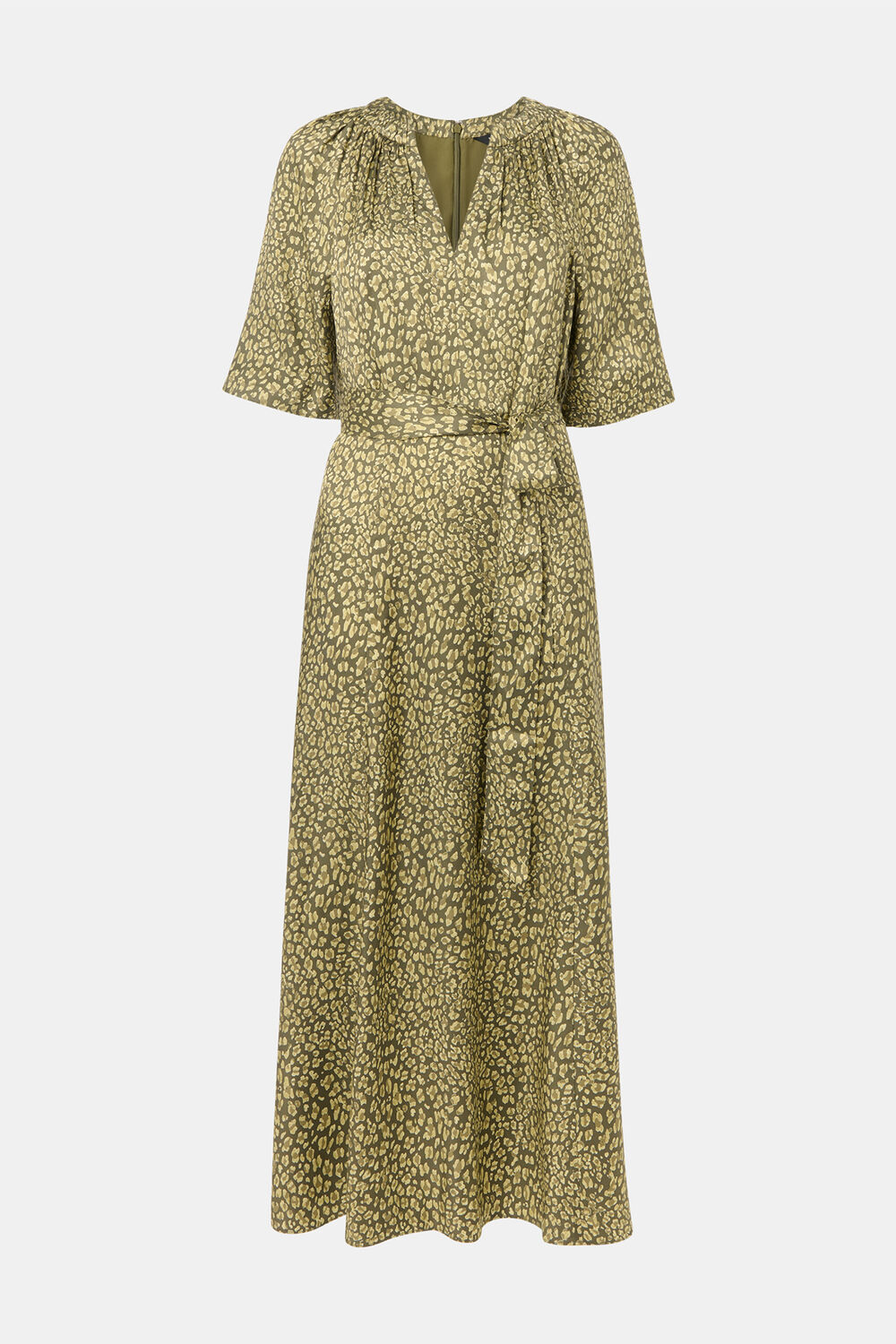 Leopard Viscose Midi Dress