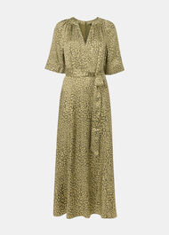 Leopard Viscose Midi Dress