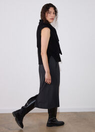 Stripe Detachable Lace Skirt